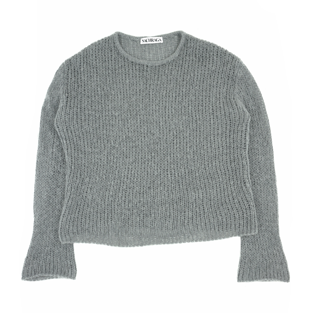 LOOSE-GAUGE MOHAIR KNIT SWEATER — SACHRAGA